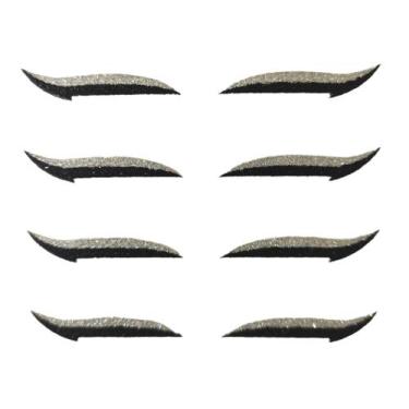 Imagem de Delineador Adesivo Gatinho Cartela Cor Unica Com 4 pares Com Glitter P