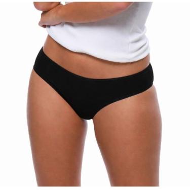 Imagem de Kit 2 Calcinhas KPR 982 Algodão/Cotton Pretas, Preto, G