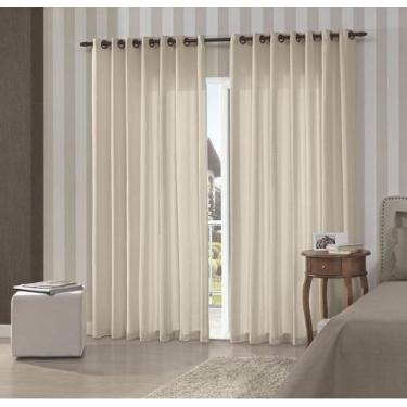 Imagem de Cortina Rústica 4,20 x 2,50 Pantex Bella Janela, Areia