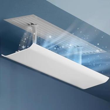 Imagem de Defletor de vento de ar condicionado central – Defletor de ventilação CA ajustável de 30 * 84 cm para unidades de parede, melhora a circulação de resfriamento e aquecimento, ideal para uso em casa
