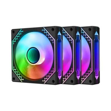Imagem de Ventilador De Gabinete RGB 120mm Aigo AIR12S 4 Pinos PWM Para Resfriam