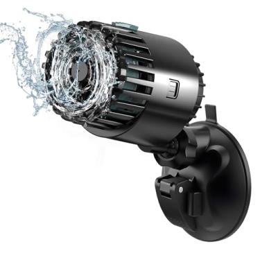 Imagem de AQQA Máquina de ondas de aquário 1200 GPH com base de sucção potente para tanque de peixes Wavemaker bomba de circulação submersível Powerhead 360° Rotativa Operação silenciosa para tanque de água