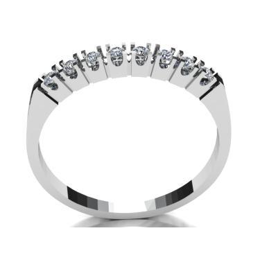 Imagem de Meia Alianca Aparador prata 950  com zirconia