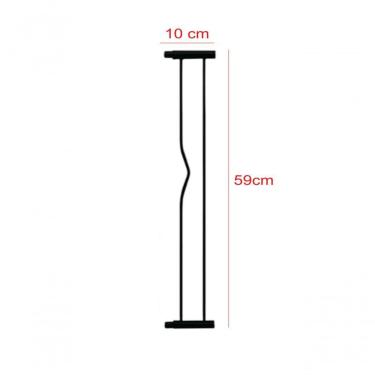 Imagem de Extensor Prolongador De 10x59 Cm Para Portão Grade Pet Altura 69 Preto E