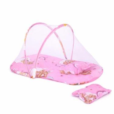 Imagem de Berço Mosquiteiro Bebê Portátil Tipo Tenda Com Colchonete Proteção Tot