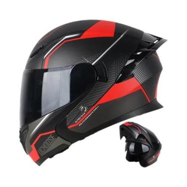 Imagem de Capacete De Motocicleta Unissex Com Proteção Total Para O Rosto, Uchoo