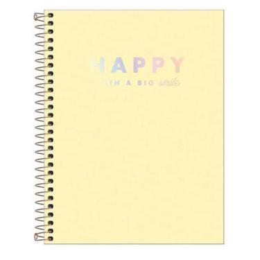 Imagem de Caderno Espiral Capa Dura 1 Matérias Happy 80 Fls. - Tilibra