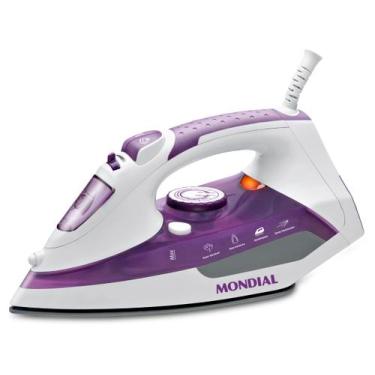 Imagem de Ferro de Passar Roupa a Vapor Mondial - Ceramic Express F-40 Branco e 