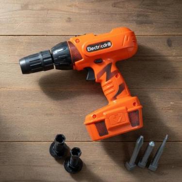 Imagem de Furadeira De Brinquedo Conjunto De Ferramentas Infantil Brincadeira Fa