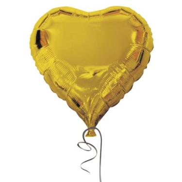 Imagem de Balão Coração Metalizado Dourado 18" / 45cm Starlux