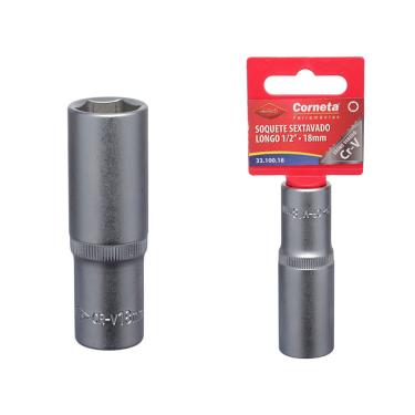 Imagem de Soquete Sextavado Longo 1/2 18Mm Corneta