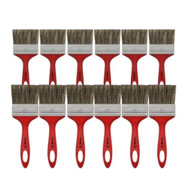 Imagem de Kit 12 Pincel Trinchas Para Pintura Tigre Media 500 6 2.1/2 E 6 3" Pol