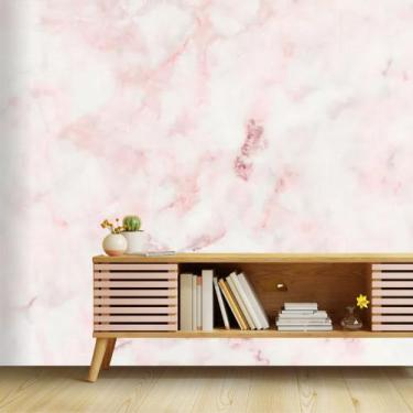 Imagem de Papel de Parede Adesivo Autocolante Decorativo Mármore Rosê 10 METROS 