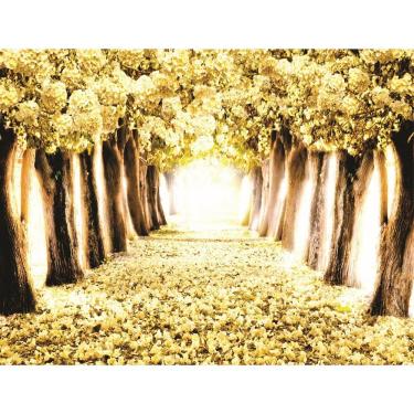 Imagem de Fundo Fotográfico Em Tecido Cerejeras Amarela 2,20X1,50