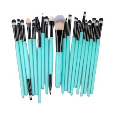 Imagem de Conjunto De 20 Pincéis De Maquiagem Para Delineador, Esfumar, Bochecha