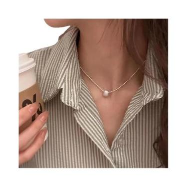 Imagem de Colar De Prata 925 Com Rosa, Estilo Coreano, Geometria Circular, Joia 