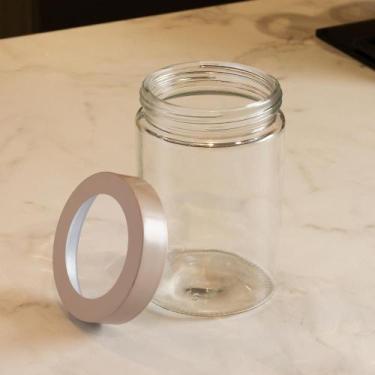 Imagem de Porta Mantimentos Tampa Bege Visor Acrilíco 1,290L Vidro - Lyor