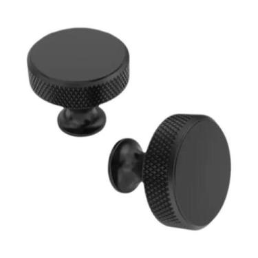 Imagem de Puxadores De Armário Redondos Dourados E Pretos Com Relevo, 5 Peças, P