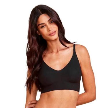 Imagem de Sutiã Top Bojo Removível Naked Sem Costura Poliamida Hope, Preto, G