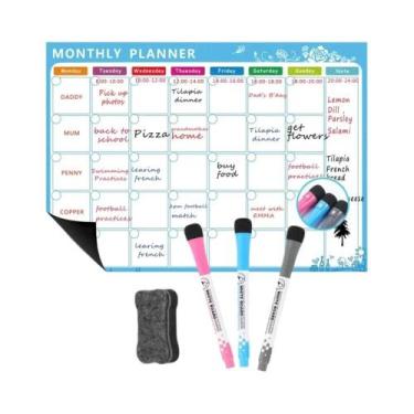 Imagem de Conjunto De Calendário Magnético De Quadro Branco Apagável, Quadro De 