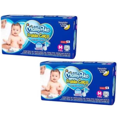 Imagem de Fralda Calça Mamypoko Super Seca Azul 2 Pacotes Tamanho M 34 Unidades 