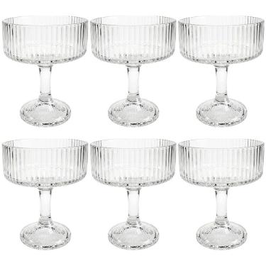 Imagem de Conjunto De Taças De Sobremesa Latinos De Vidro Transparente 300ml 6 Peças - Casambiente