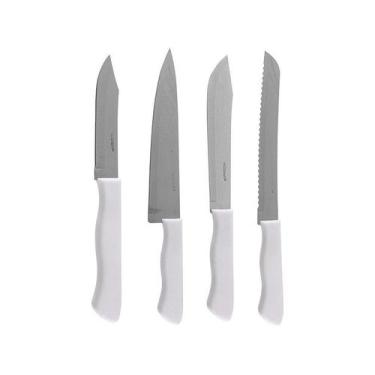 Imagem de Jogo de Facas para Carnes Pães e Legumes - Hauskraft Inox Blanc 4 Peça