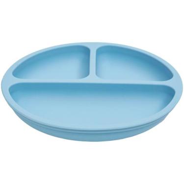 Imagem de Pratinho com Ventosa Silicone Infantil com 3 Divisórias Prático Higiên