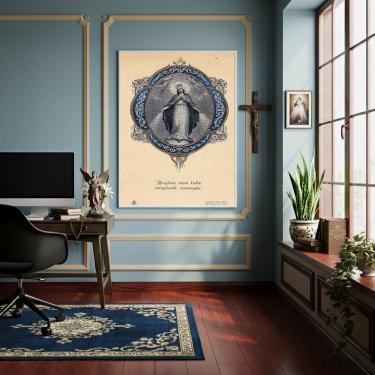 Imagem de Quadro Nossa Senhora da Imaculada Conceição Vintage -70x50cm