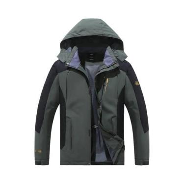 Imagem de Jaqueta Masculina Impermeável E À Prova De Vento Com Capuz, Zíper, Res