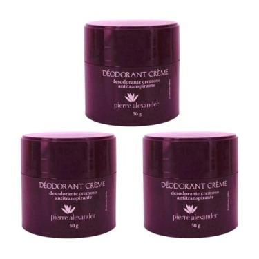 Imagem de Desodorante Creme Pierre Alexander 50g Kit Com 3 Unidades