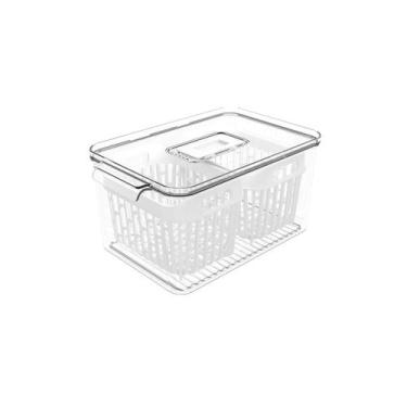 Imagem de Organizador de geladeira com cesto 3,2LT cristal dry 10187/3009 Coza