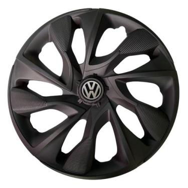 Imagem de Calota Ds4 Aro 14 Fosc Black + Emblema Resinado Vw Volkswagen - Garage