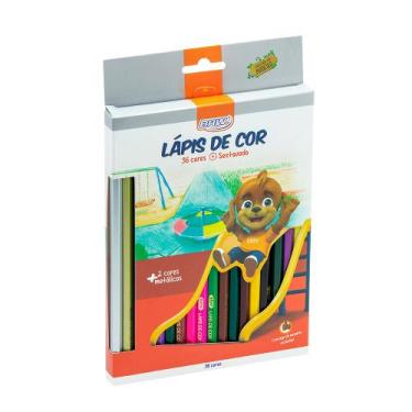 Imagem de Lápis De Cor BRW 36 Cores + 2 Cores Metalicas