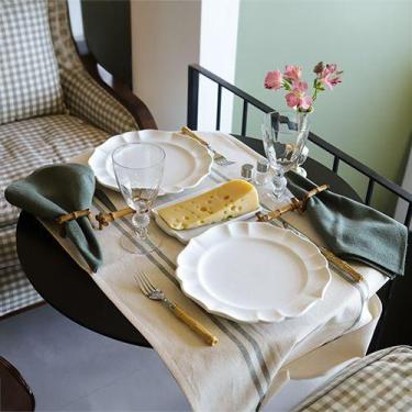 Imagem de Guardanapo de Tecido Rafaela Verde- Algodão, 50x50cm - Ateliê Panos