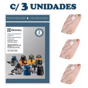 Imagem de Kit 3 Sacos Electrolux CSE10 A10, Acqua Power, Gt2000, Flex, Hidrolux,