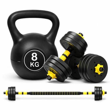 Imagem de Kit Halter  Ajustável 20kg + Kettlebell 8kg-Unissex