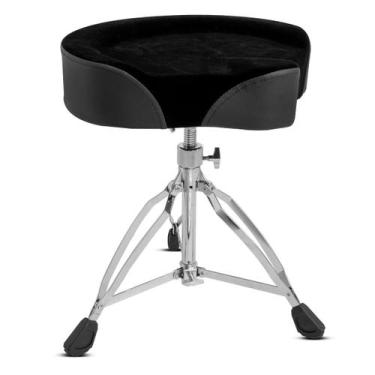 Imagem de Banco de Bateria Profissional Veludo Voik B1400 Regulável 130kg