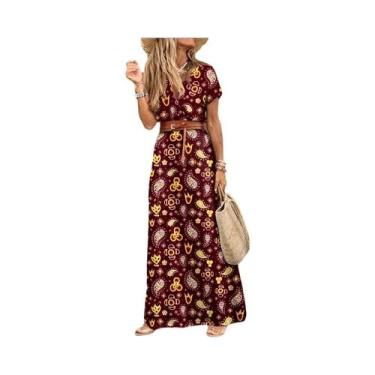 Imagem de Vestido Midi Retrô Com Decote Em V, Cintura Ajustada, Fenda Alta, Esta
