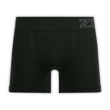 Imagem de Cueca Boxer em Poliamida Sem Costura  Zee Rucci Confortável, Preto, GG