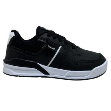Imagem de Tenis Sapatenis Classico Casual Infantil Via Vip Street, 31, Preto bra