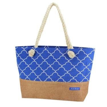 Imagem de Bolsa De Praia Grande Viagem Sacola Compras Jacki Design Sm, Azul