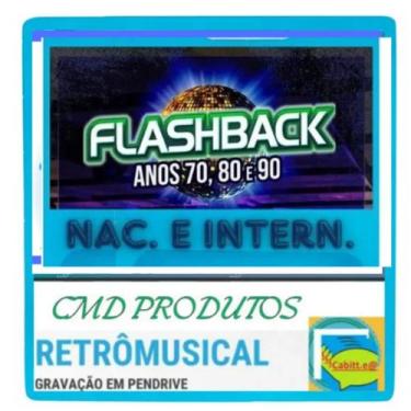 Imagem de Pen Drive 8gb com Músicas = Flashback Nac. e Intern. Anos 70's, 80's, 