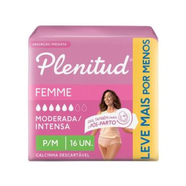 Imagem de Roupa Íntima Plenitud Femme Moderada Intensa Tamanho P/M 16 Unidades, 