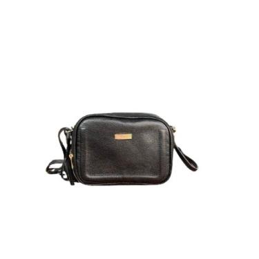 Imagem de Bolsa De Couro Legítimo Flor de Lima 1084, Preto