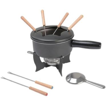 Imagem de Conjunto para Fondue Brinox 10 Peças 16cm 1,25 Litros Aço Inox, Cinza