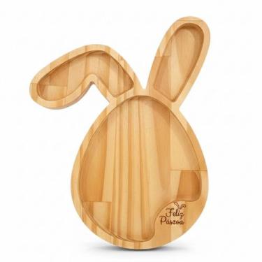 Imagem de Petisqueira de Madeira Pinus New Easter 35cm x 25cm Woodart - WOLFF