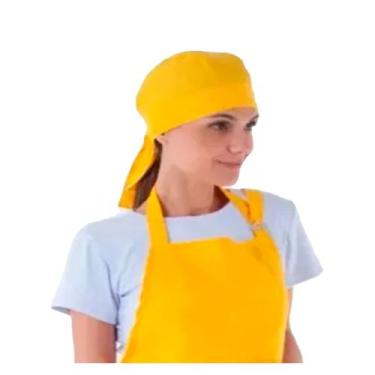 Imagem de Bandana em Tecido Oxford e Ajuste na Cabeça para Cozinheiro (a) Cor:Am