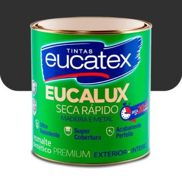 Imagem de Esmalte Eucalux Seca Rápido Premium Eucatex Grafite Escuro Fosco 900ml
