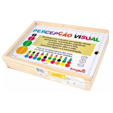 Imagem de Percepção Visual Brinquedo Educativo Madeira - Brinqmutti